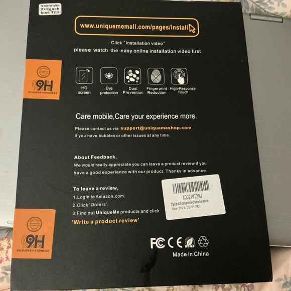 Uniqueme Screen Protector IPad 12.9” (2) Pack - Picture 2 of 3